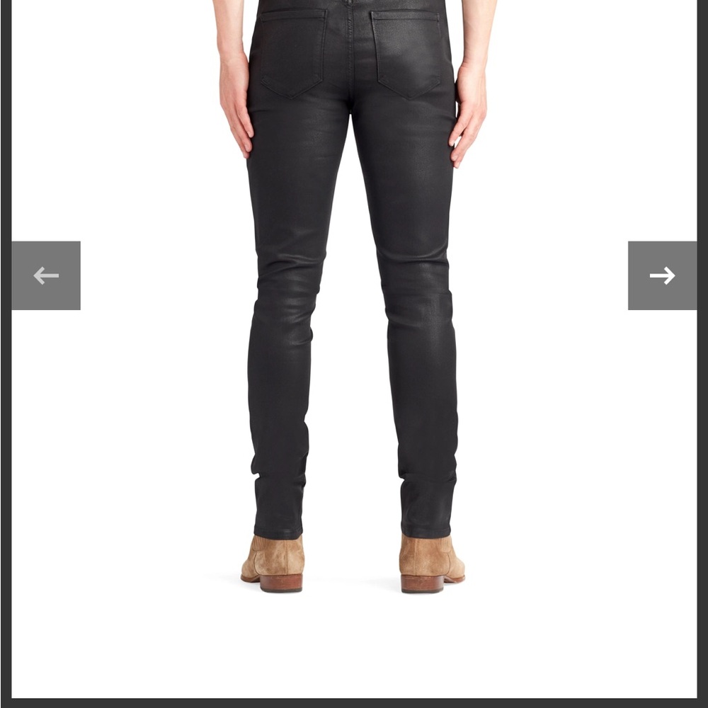 Monfrère Greyson Noir Coated Japanese Black Slim Denim Men Sz 31 - Picture 2 of 14
